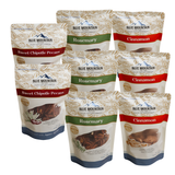 Assorted packages of Blue Mountain brand snack mixes 